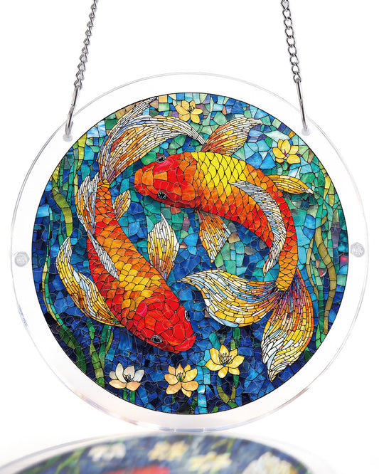 Koi Dream Pond Light Suncatcher-Acrylic Window Art