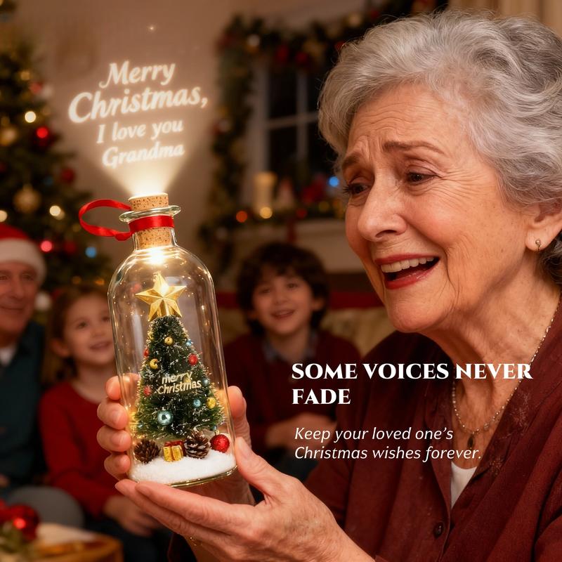 ✨Limited Time 50% Off🎄 8" Recordable Christmas Tree Message In A Bottle