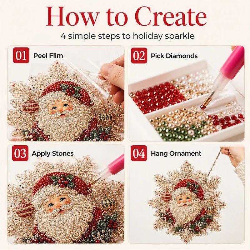 🎅Early Christmas Gift 49% OFF🎄Christmas Diamond Art Hanging Kit