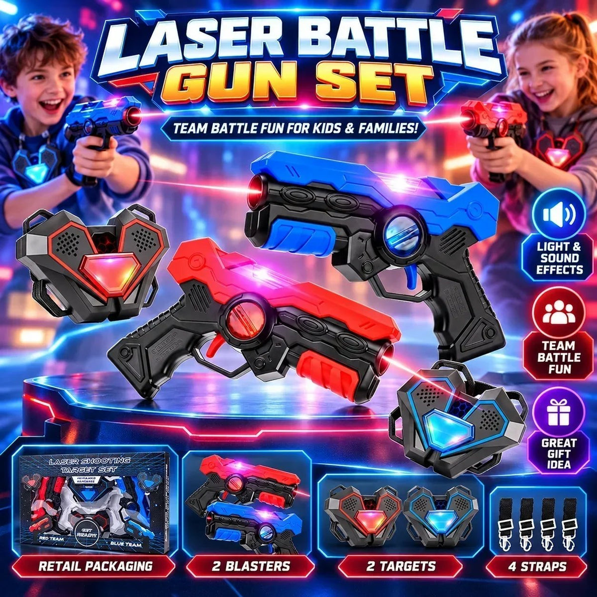 🚀 Laser Battle Gun Set — Bring Home the Ultimate Laser Battle Experience!