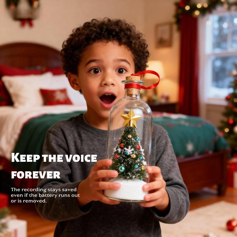 ✨Limited Time 50% Off🎄 8" Recordable Christmas Tree Message In A Bottle