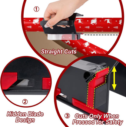 2-in-1 Gift Wrap Cutter & Tape Dispenser