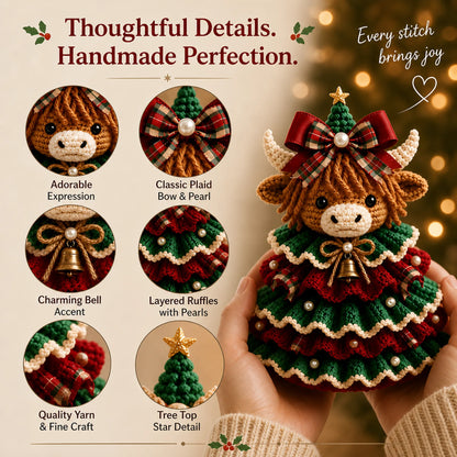 🔥🎄Crochet Animal Christmas Tree DIY Kit – Stitch a Little Christmas Magic(Material kit (not finished product)
