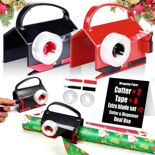 2-in-1 Gift Wrap Cutter & Tape Dispenser