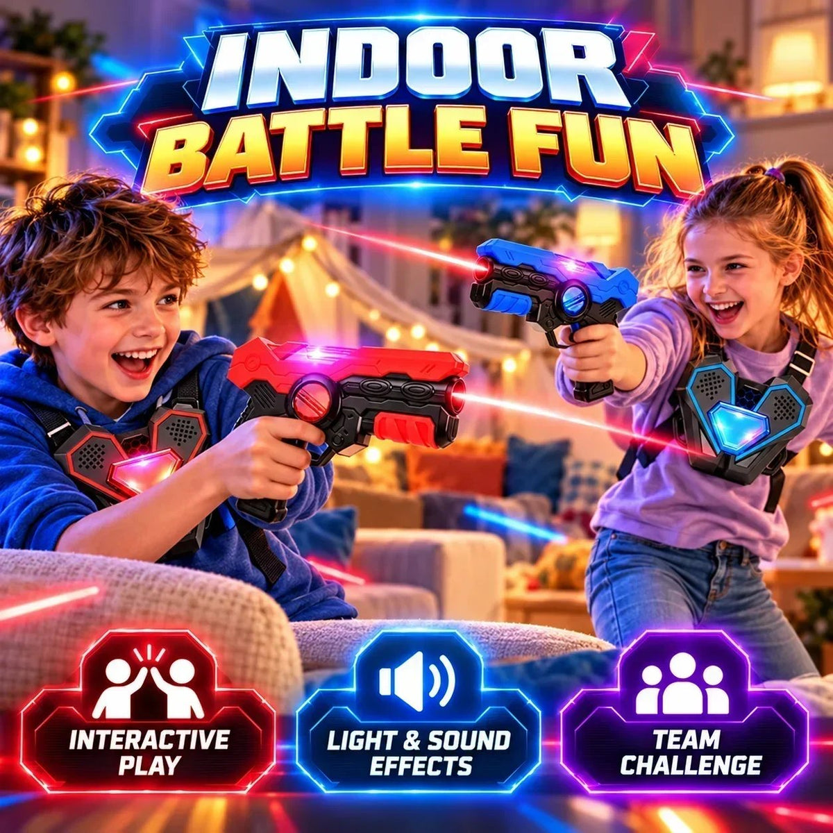 🚀 Laser Battle Gun Set — Bring Home the Ultimate Laser Battle Experience!