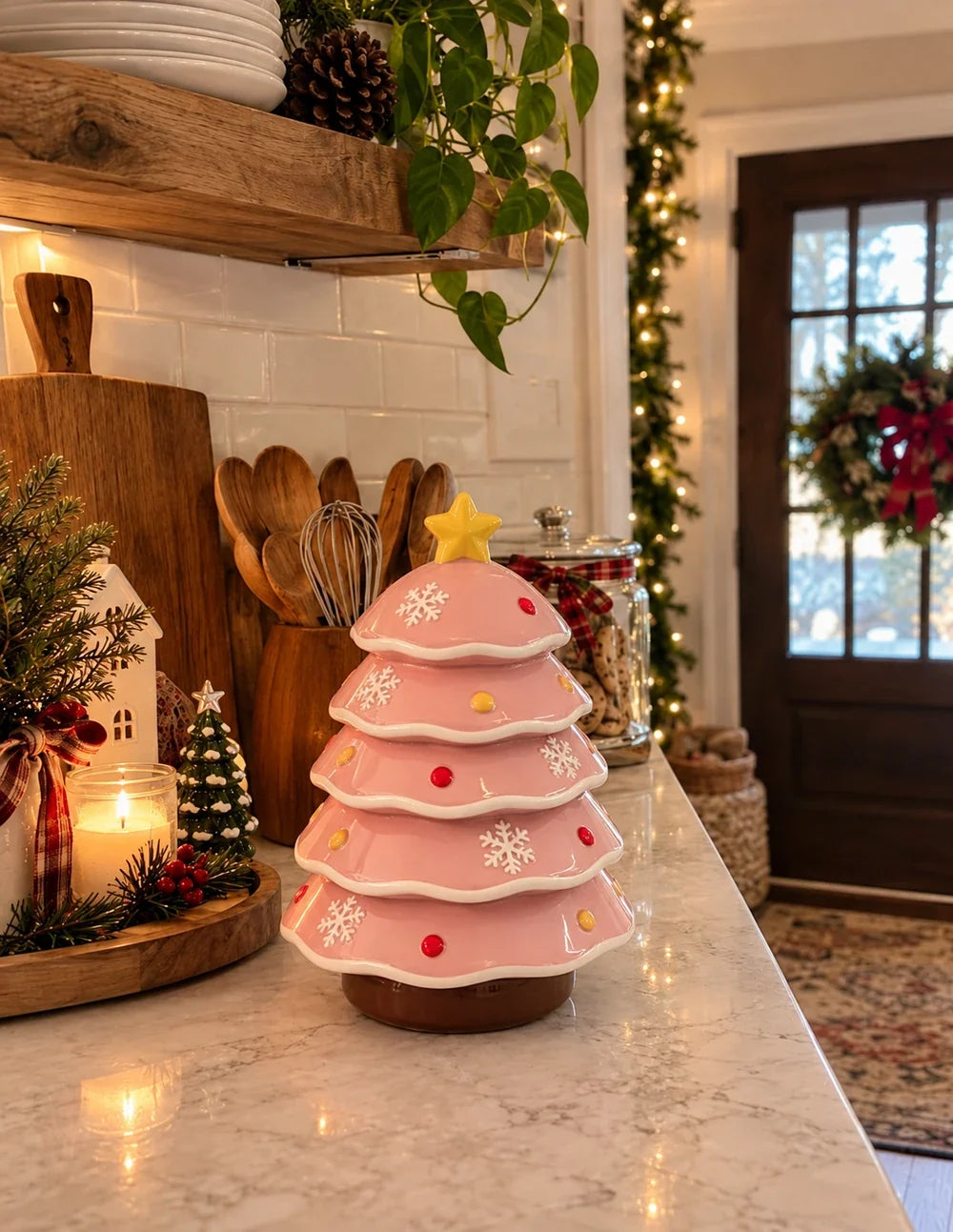🎄 Christmas Tree Stackable Ceramic Bowl Set – Festive Snack Serving Dishes & Holiday Décor