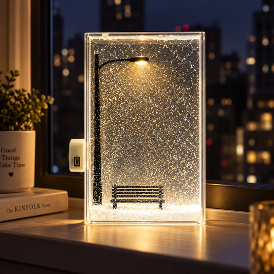 DIY Snowfall Lamp