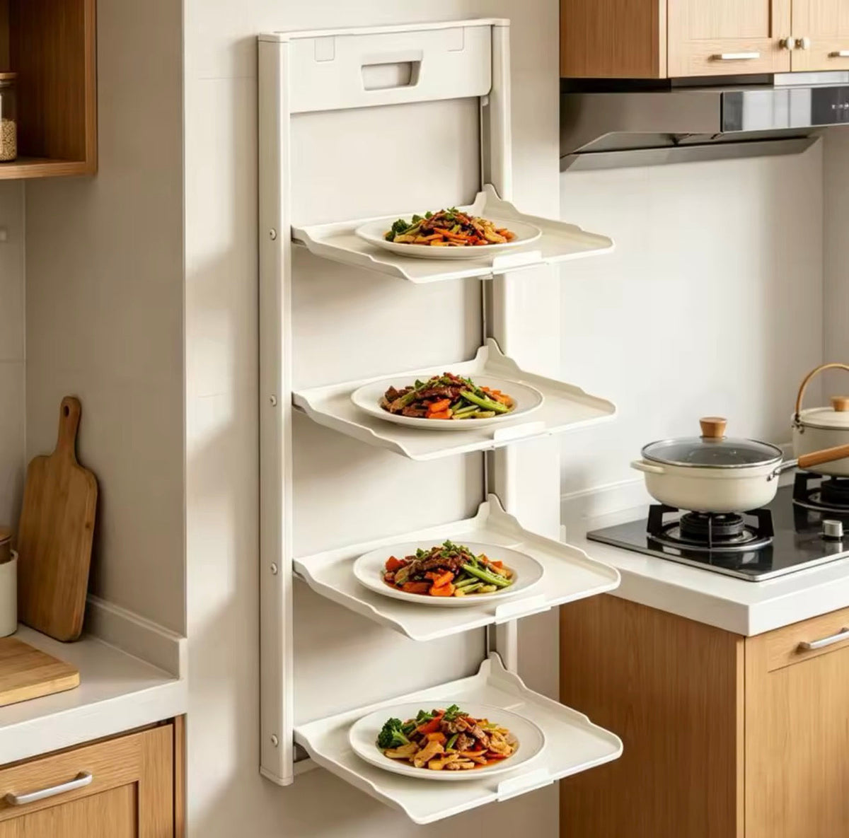 Foldable Wall-Mounted Kitchen Storage Rack