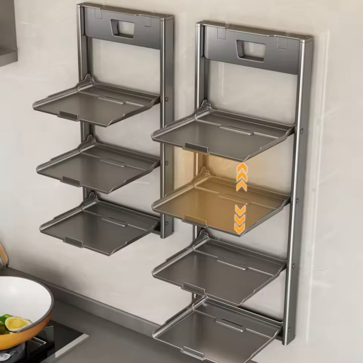 Foldable Wall-Mounted Kitchen Storage Rack