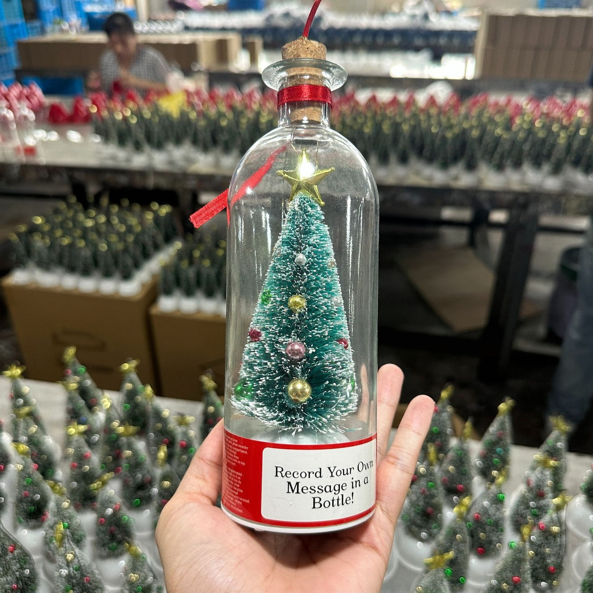 ✨Limited Time 50% Off🎄 8" Recordable Christmas Tree Message In A Bottle