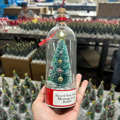 ✨Limited Time 50% Off🎄 8" Recordable Christmas Tree Message In A Bottle
