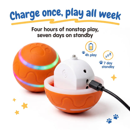 🐶 Smart Interactive LED Automatic Rolling Dog Toy Ball
