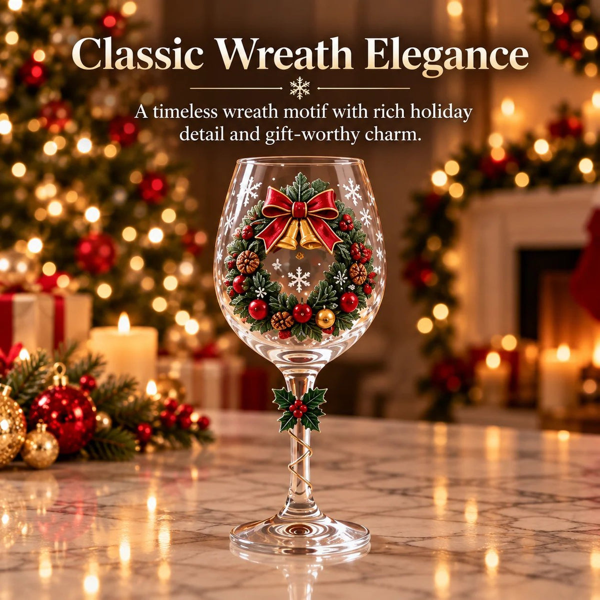 🎄🍷✨ 6-Piece Christmas Wine Glass Set 🎅❄️🎁 Festive Holiday Designs, Decorative Twisted Stems & Elegant Gift Box ❤️🥂🌟