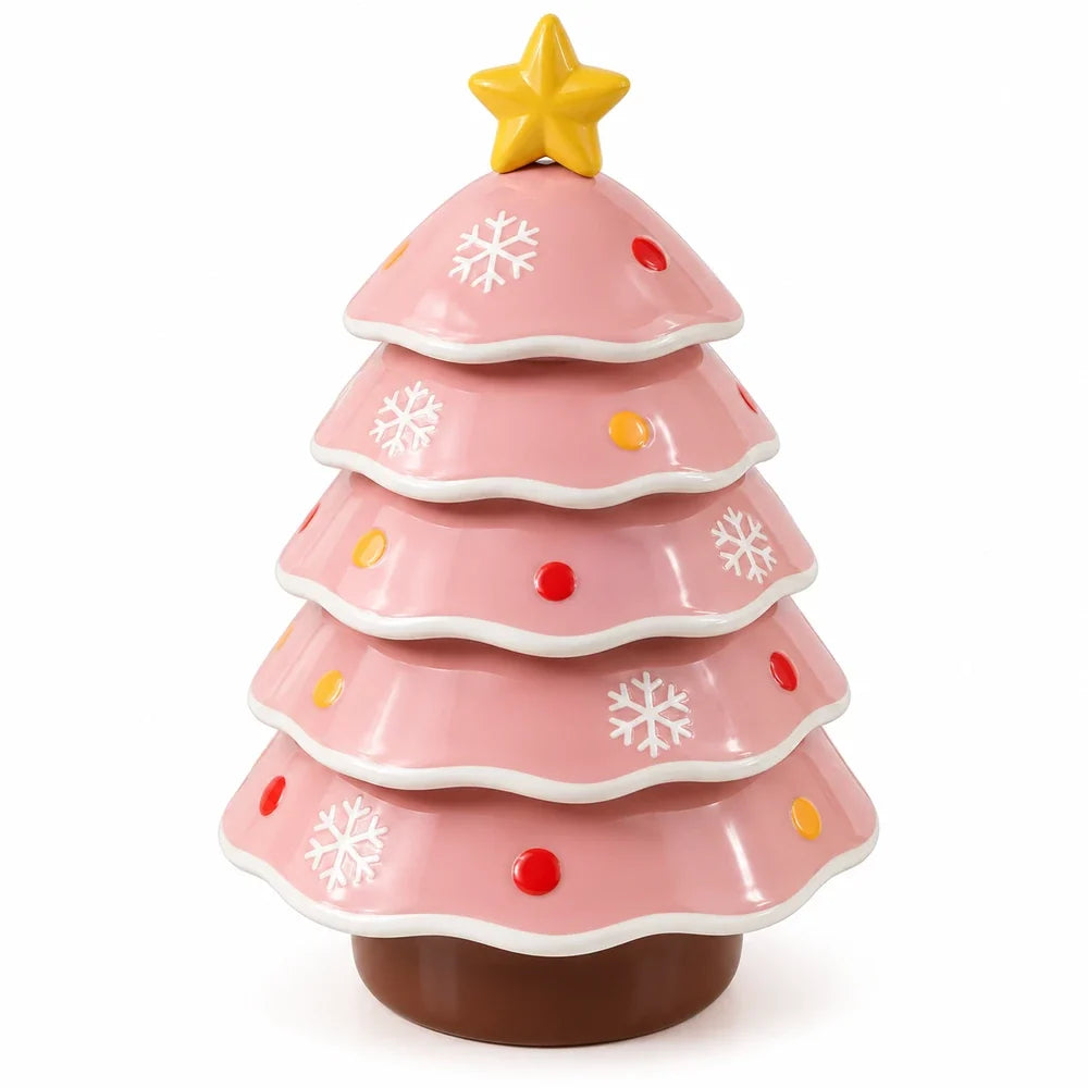 🎄 Christmas Tree Stackable Ceramic Bowl Set – Festive Snack Serving Dishes & Holiday Décor