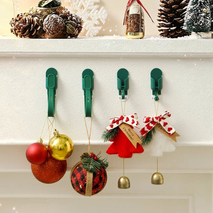 🎄 50% OFF! ✨ Silicone Christmas Wreath Ties & Traceless Hooks – Damage-Free Garland & Holiday Decor Fasteners, Stretchable Reusable Silicone Straps with High-Adhesion Removable Wall Hooks – 10-Second Quick-Wrap for Wreaths, Banisters & String Lights 🎅