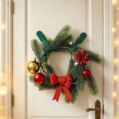 🎄 50% OFF! ✨ Silicone Christmas Wreath Ties & Traceless Hooks – Damage-Free Garland & Holiday Decor Fasteners, Stretchable Reusable Silicone Straps with High-Adhesion Removable Wall Hooks – 10-Second Quick-Wrap for Wreaths, Banisters & String Lights 🎅
