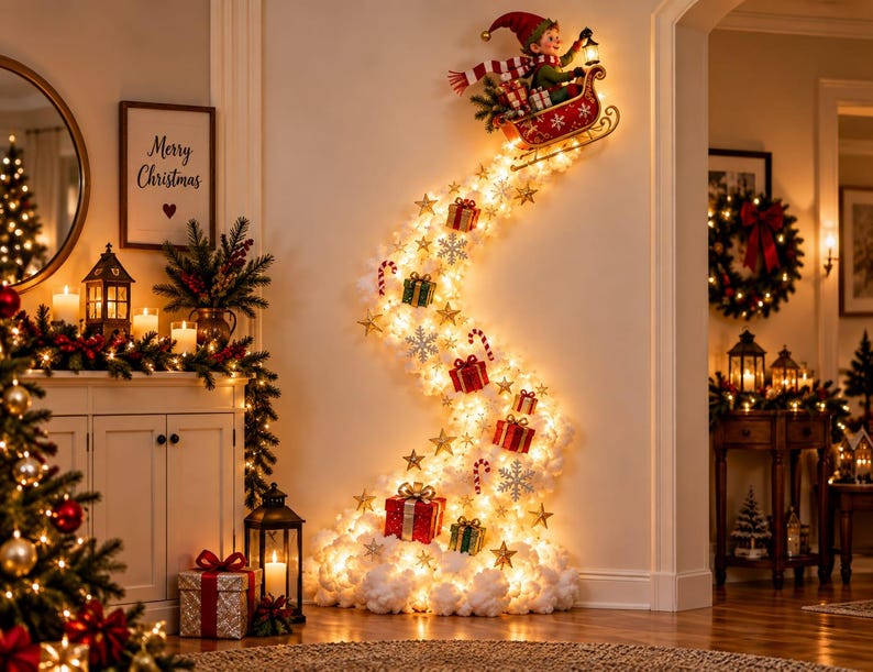 Christmas Wall Light Decor