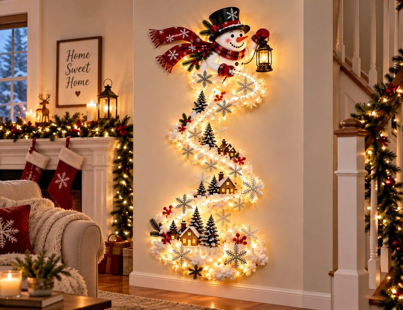 Christmas Wall Light Decor