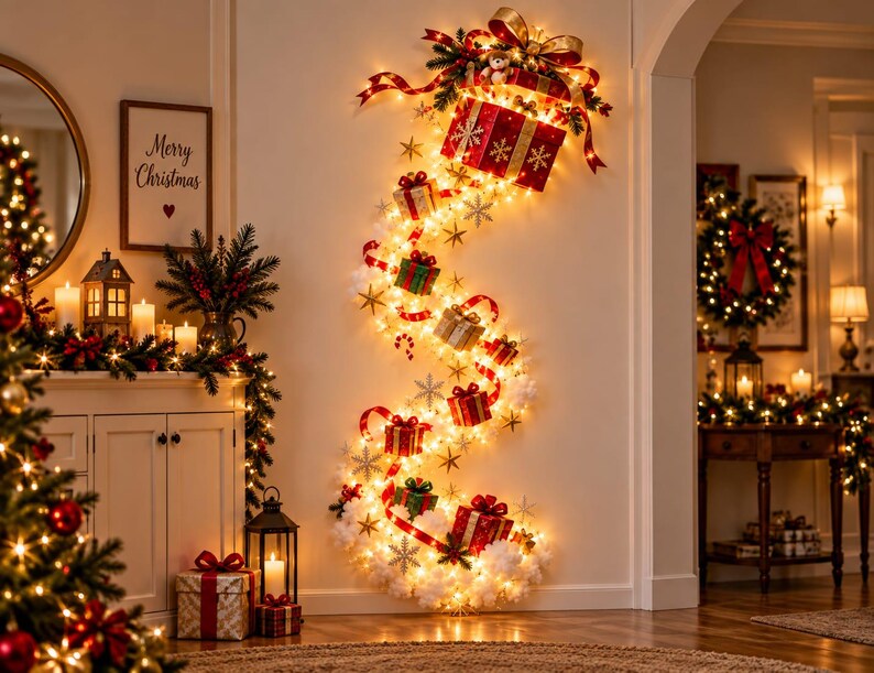 Christmas Wall Light Decor