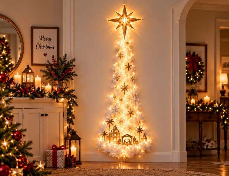 Christmas Wall Light Decor