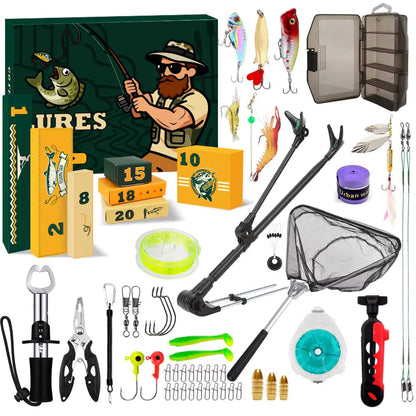 🎣 Fishing Advent Calendar – 24 Days of Tackle Surprises, Christmas Gift for Fishing Lovers